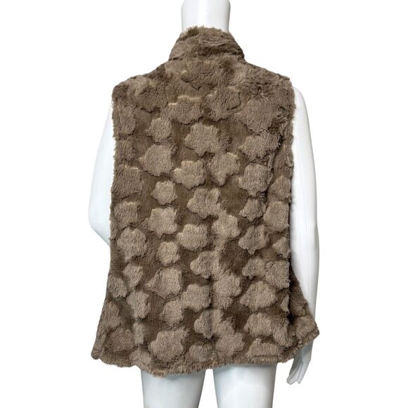 Anthropologie Elevenses Vest Womens Medium Tan Faux Fur Vest Edgy Urban Mob Wife - Picture 4 of 8